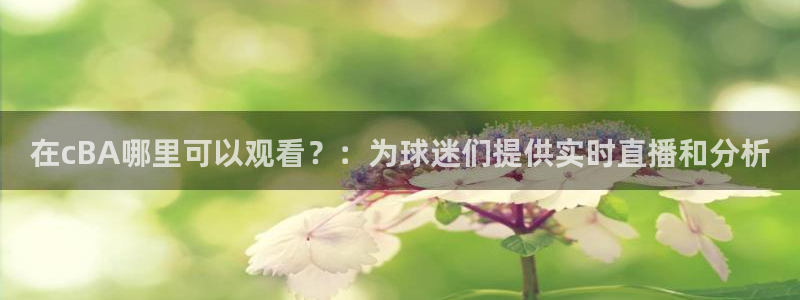 松鼠直播tv：在cBA哪里可以观看？：为球迷们提供实时直播和分析